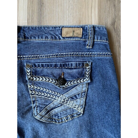 Supplies By Union Bay Tummy Smoothing Jeans Style Amy Embroidered Pockets Sz 14 - Picture 15 of 15